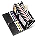 William POLO Men's Genuine Soft Cow Leather Long Purse Mens Wallet Money Clip