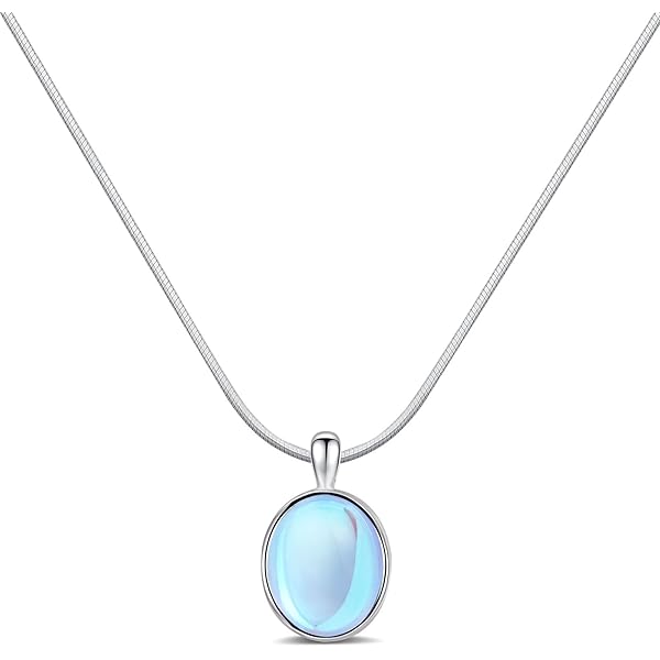 Natural Moonstone 925 Sterling Silver Feather Victorian Style Pendant W/ 18 Inch Chain Necklace