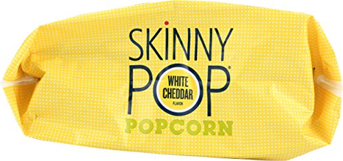 SkinnyPop White Cheddar Popcorn, 0.65oz Individual Sized Bags, (Pack of 6), Skinny Pop, Skinny Pack, Healthy Popcorn Snacks, Gluten Free