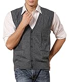 Men's Wool Cardigan Sweater Vest