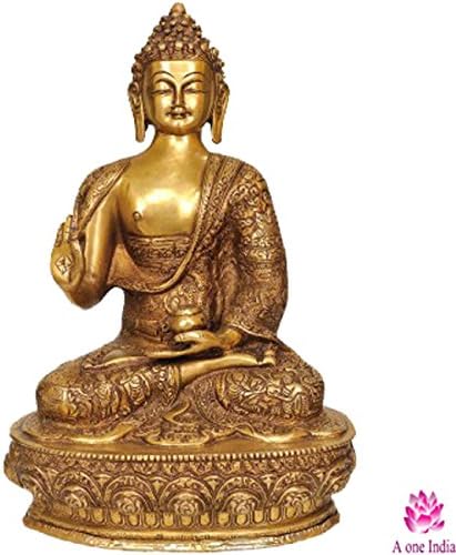 Aone Brass Blessing Buddha Idol Buddha Statue Height 12 Inch
