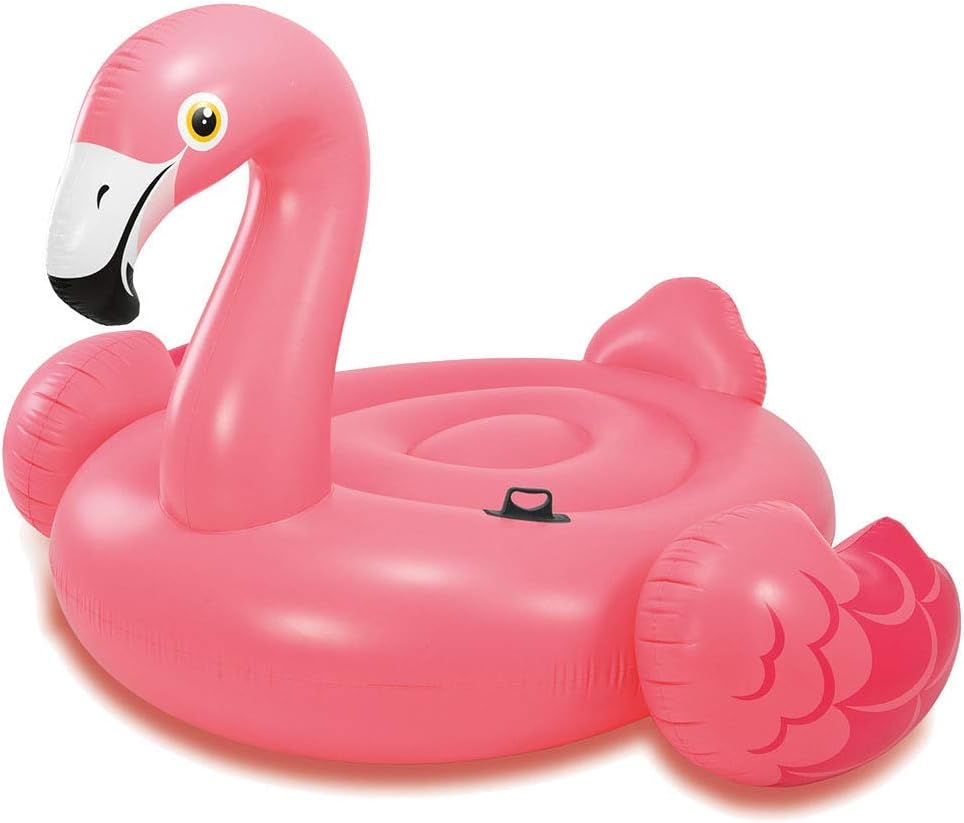 BAIYI Summer Swimming Pool Inflatable Toys, Red Cranes Riding Flamingos, Adults, Children's Water Animal Inflatable Mounts.