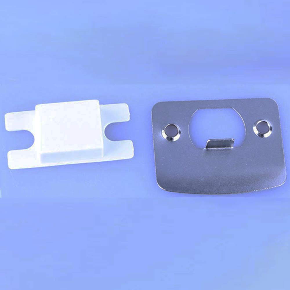 1x Door Latch Strike Plate Stainless Steel Plates D Shaped Mortice Latch/Buckle Box