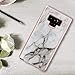 LEAPTECH Hybrid Galaxy Note 9 Case, Marble Pattern 3 in 1 Heavy Duty Shockproof Fit TPU and Hard PC Protective Armor Phone Case Cover Compatible with Samsung Galaxy Note 9 / SM-N960U (Off-White)