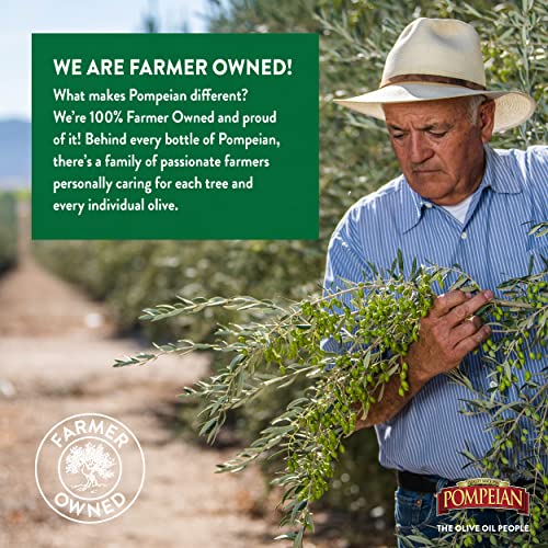 Pompeian USDA Organic Extra Virgin Olive Oil, First Cold Pressed, Smooth, Delicate Flavor