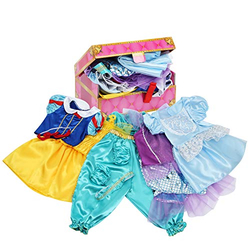 VGOFUN Girls Dress up Trunk Princess Costume Dress Pretend Play Set for