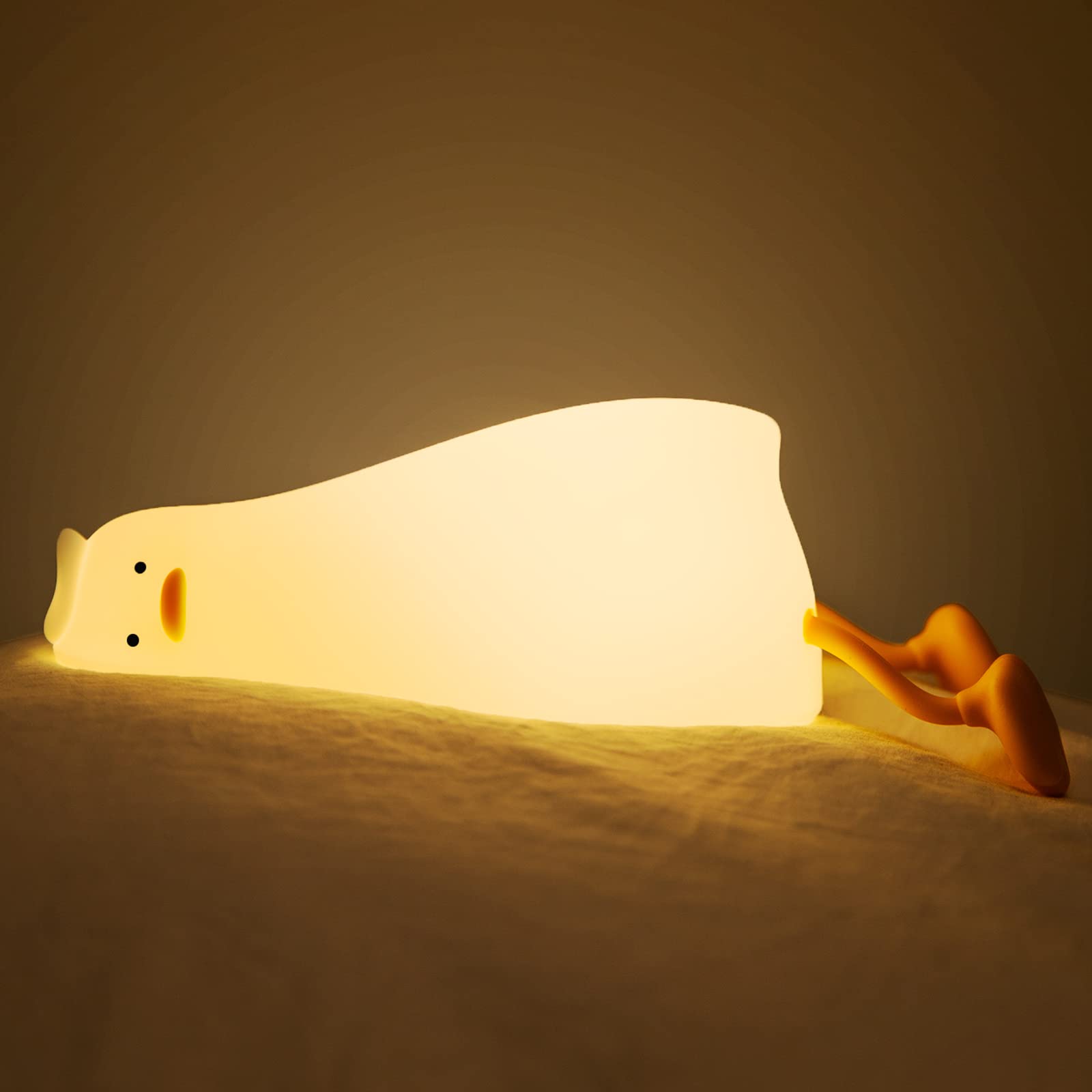 SWEETFULL Duck Night Light for Kids - Baby Lamp for Bedroom, Colour Changing, Silicone Portable Light for Children, Cute Boy Gifts, Room Decor