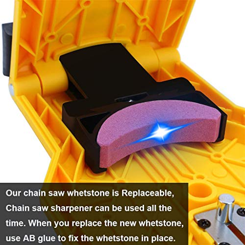 image for SYITCUN Chainsaw Teeth Sharpener Portable Bar-Mount Electric Chainsaw 