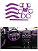 Opall Full Set Interior Decoration Trim Kit Steering Wheel & Center Console Air Outlet Trim, Door Handle Cover Inner for Jeep Wrangler JK JKU 2011-2018 2 Door& 4Door(Purple 12PCS)