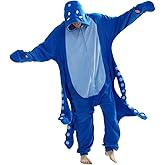 Unpifolov Octopus Pajamas Unisex Animal Jumpsuit Adult Cosplay Costumes