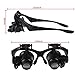 Geekercity Binocular Magnifier Glasses With LED Light 10X 15X 20X 25X Headband Double Eye Watch Repair Magnifier Eyewear Loupe Jeweler Magnifying Glasses Tool Set for Jewelry Appraisal Watch Repair