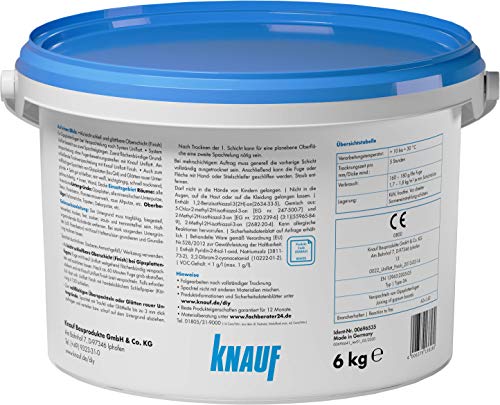 Knauf 696535 Uniflott Finish Gipsspachtel End-Verspachtelung von Gipsplattten-Fugen, 6 kg – Spachtel, Feinspachtel-Masse… – Bild 3