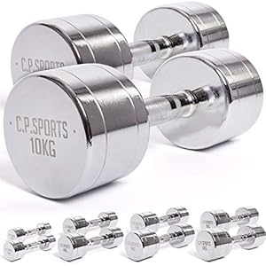 C.P. Sports, chroomhalters, 0,5 kg, 1 kg, 1,5 kg, 2 kg, 2,5 kg, 3 kg, 4 kg, 5 kg, 6 kg, 7 kg, 8 kg, 9 kg, 10 kg, paar…
