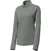 Dri-Equip Ladies Moisture Wicking 1/4-Zip Pullover-2XL-GryConcret
