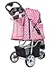 VIVO Pink 3 Wheel Pet Stroller for Cat, Dog and More, Foldable Carrier Strolling Cart, STROLR-V003N