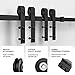 SMARTSTANDARD 5FT Mini Sliding Barn Door Hardware Track Kit -Super Smoothly and Quietly -Used for Double Opening Cabinet, TV Stand, Closet, Window -Fit 15