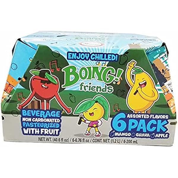 Amazon Com Boing Juice Friends Triangulito 6 Pack Triangles 1 Box Assorted Flavors Mango Guava Apple Grocery Gourmet Food