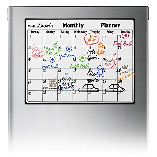 Owlike Dry Erase Monthly Calendar Large Magnetic Calendar Whiteboard Planer for Refrigerator Fridge Office Family Kitchen Wall -Easy Scrubbing - Thumbnail 7