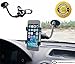 Universal Long Armed Double Clip Phone Cradle Holder Mount Stand for Cars/Boats fits up to 6-Inch Smartphones, Samsung Phones, Any iPhone and Any GPS Devices