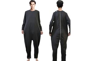Siomlana Unisex Anti-Strip Jumpsuit with Back and Leg Zipper,Suitable for Seniors,Incontinence Care,Dementia,Alzheimer’s