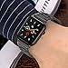 U191U Band Compatible with Apple Watch 38mm 42mm Stainless Steel Wristband Metal Buckle Clasp iWatch 40mm 44mm Strap Replacement Bracelet for Apple Watch Series 4/3/2/1 Sports Edition(Black, 42MM)