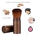 ACEVIVI Retractable Makeup Brush Dense Bristles Makeup Brush Concealer Foundation Blush Face Powder Bronzer Handle Brush, Coffee