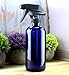 Cornucopia Brands 16oz Cobalt Blue PLASTIC Spray Bottles w/Heavy Duty Mist & Stream Sprayers and Chalkboard Labels (6-pack); PET #1 BPA-free, Use for DIY, Kitchen, Hair