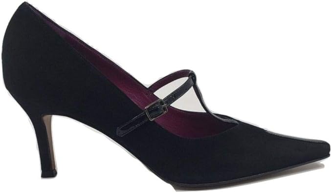 black suede mary janes