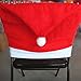 BeautyVan Chair Xmas Cap 1pcs Santa Red Hat Chair Covers Christmas Decorations Dinner Chair Xmas Cap Sets