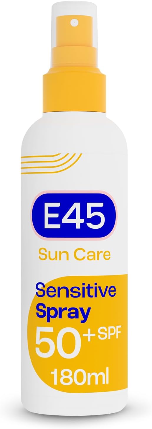 E45 Sun Care Sensitive Spray SPF 50+ for Dry, Eczema Prone Skin 180 ml