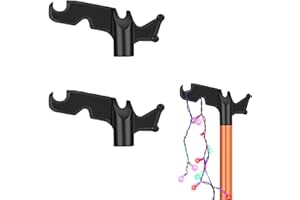 YQkangzhu 3/4" Inner Diameter Extension Pole Hook Heads, Multi-Purpose Plastic Utility Hook, Attachment Screw on Threaded Pol