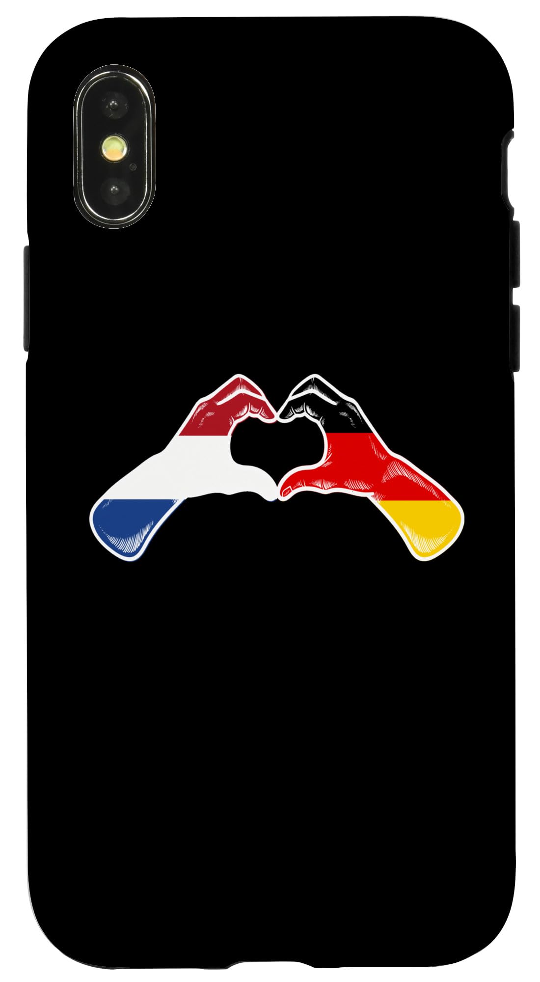 iPhone X/XS Netherlands Germany Flag - Dutch Holland German Heart Case