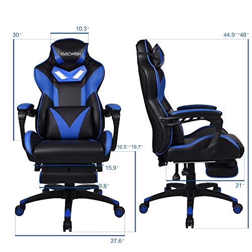 ELECWISH Ergonomic Swivel Video Game Chairs HighBack Office Chair w/PU