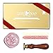 UNIQOOO Vintage Japanese Sakura Wax Seal Stamp Kit- Pink & White Wax Sticks with Wicks- Perfect Decoration for Invitations, Cards, Gift Wrapping, Snail Mails, Wine Packages
