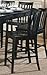 9pcs Contemporary Black Counter Height Dining Table & 8 Stools Set