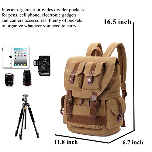 i-graphy-Waterproof-Backpack-with-Cover-for-DSLR-Camera-Kahki