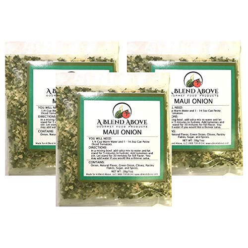 A Spice Above Dips, Spreads, and Dressing Mixed Seasonings Party Packets, A Blend Above, 3 Pack (Maui Onion) - Thumbnail 2