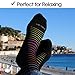 SocksLane Cotton Compression Socks for Women & Men. 15-20 mmHg Support Knee-High Black Stripes M/L
