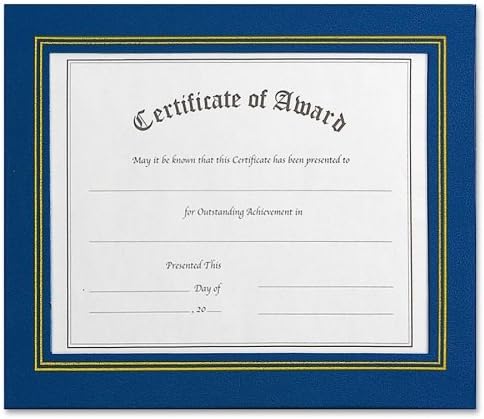 Wholesale CASE of 10 - NuDell Flat Leatherette Frames-Leatherette Frame, Plastic Face, 8-1/2"x11", Blue