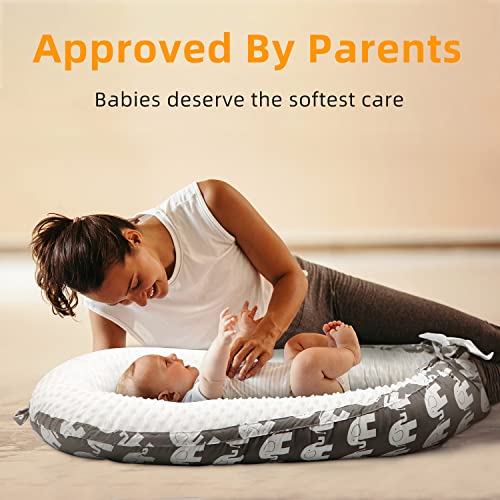 Uaugh Baby Lounger & Infant Floor Seat, 100 Breathable Cotton, Perfect