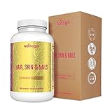 Natrogix Fast Acting Hair, Skin and Nails Vitamins with Visible Results - 7500mcg Fermented Biotin 100% Organic Multivitamins - 60 Veggie Capsules - Made in USA