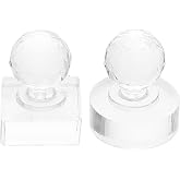 BESPORTBLE Eyeshadow Pressing Tool Makeup Pan Press Tool, 2pcs Square Round Powder Makeup Stamper for Eyeshadow Blusher Highlighter Palette Repair, Travel-friendly Depotting