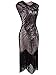Vijiv 1920's Long Prom Dresses Beaded Sequin Art Nouveau Deco Flapper Dress