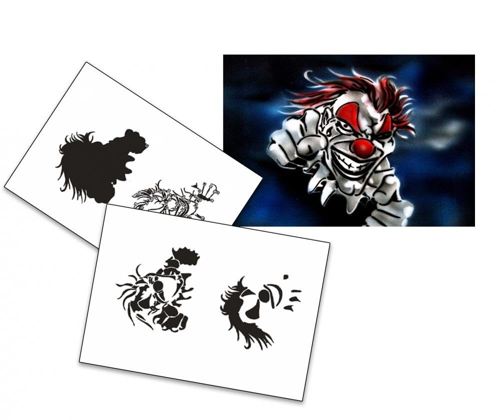 UMR-Design AS-030 Joker Airbrushstencil Step by Step Size M