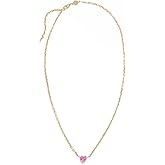 Pink Sapphire Heart Necklace