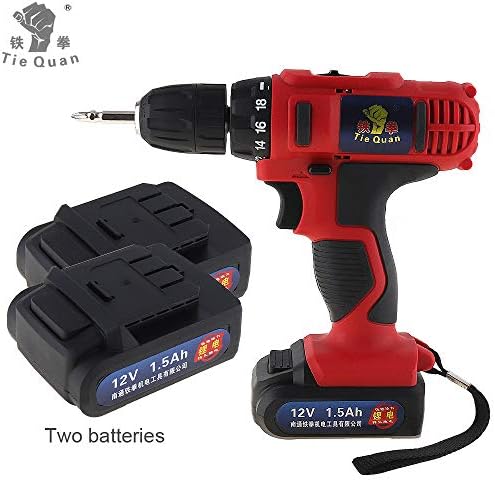Best Quality - Electric Drills - 100-240V Cordless 12V Electric Drill/Screwdriver with 2 Lithium Batteries and Two-speed Adjustment Button - by SINAM - 1 PCs