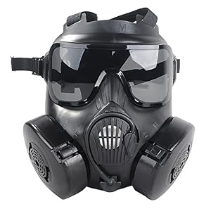 Image of Outgeek M50 Airsoft Mask Full Face Skull CS Mask With Fan (Black)