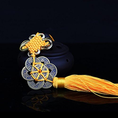 The Chinese Feng Shui Red of Knot five Ancient Coins be representative for Wealth and Health (yellow Plum 8)