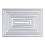 Whitelotous Cutting Dies Cut Dies Stencil Metal Template Mould for DIY Scrapbook Album Paper Card (8 pcs Frames)