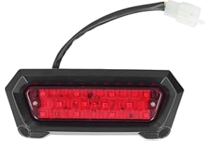 Aramox 12V Brake Light 3 Wire Plug Red Reflective Lens Motorcycle Brake Stop Running Rear Lamp Taillight Replacement for to C